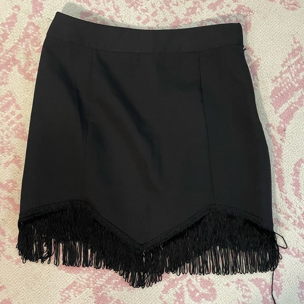 Black Altar’d State Mini Skirt with tassle